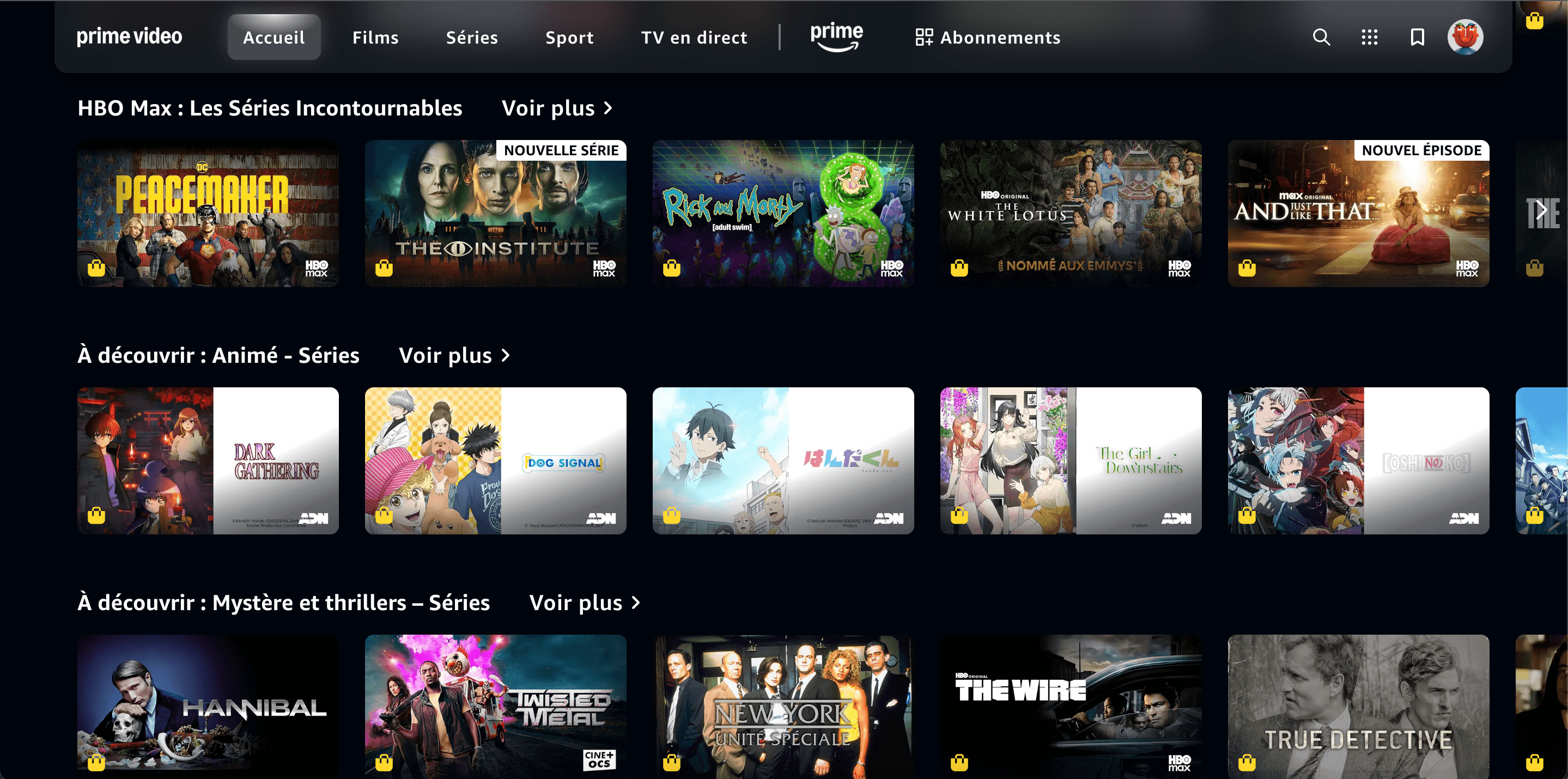 Capture d'écran ADN sur Prime Video